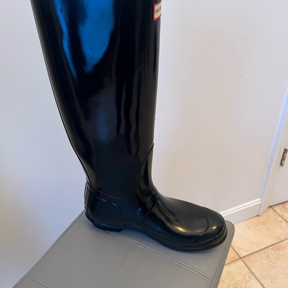 Hunter Glossy Black Tall Boots - Picture 5 of 7
